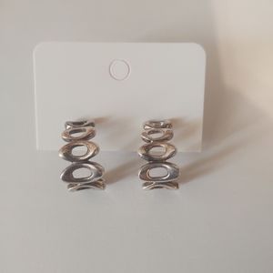 Silver hoop earrings